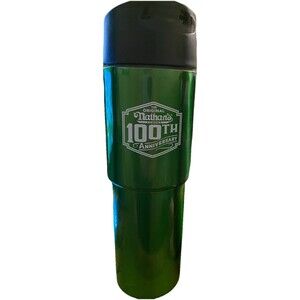 Original Nathan’s Famous Hot Dogs 100th Anniversary Tumbler Travel Mug Rare
